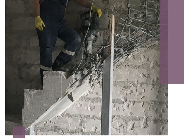 Демонтаж металлических и бетонных лестниц в Юрге