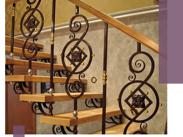 Изготовление кованых лестниц под ключ в Юрге