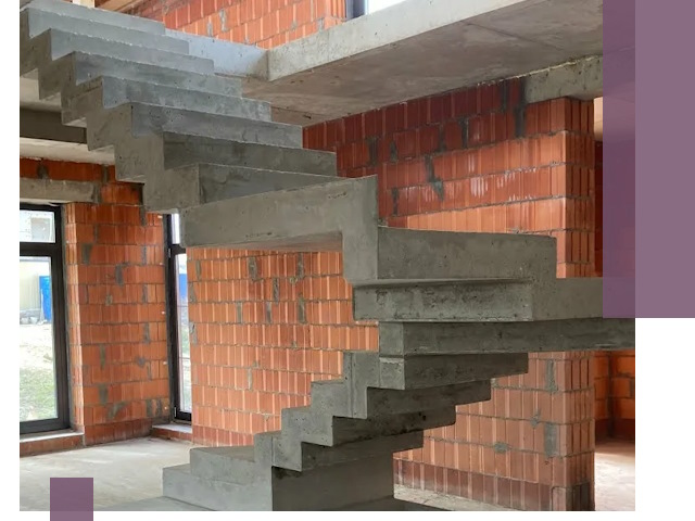 Изготовление бетонных лестниц под ключ в Юрге