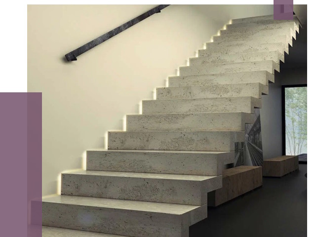 Облицовка бетонных лестниц в Юрге от 4813 руб/м2 