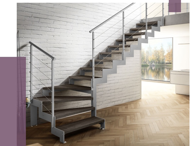 Г-образные лестницы под ключ в Юрге от 38773 руб. | ПРОЛЁТ-Юрг