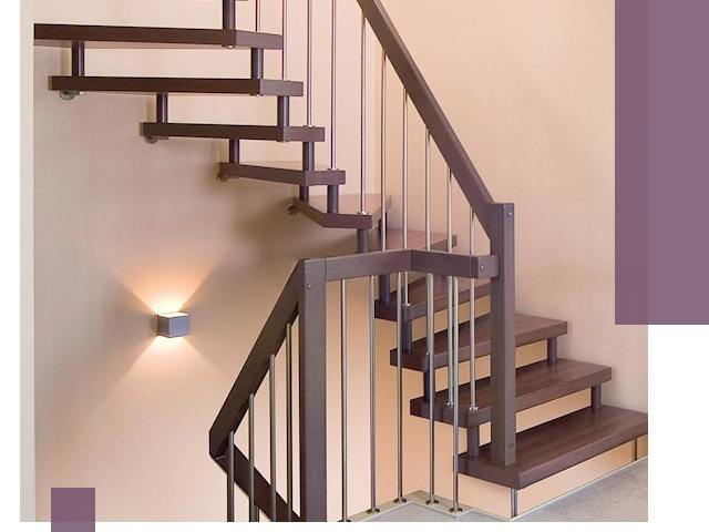 Изготовление лестниц на больцах в Юрге под ключ