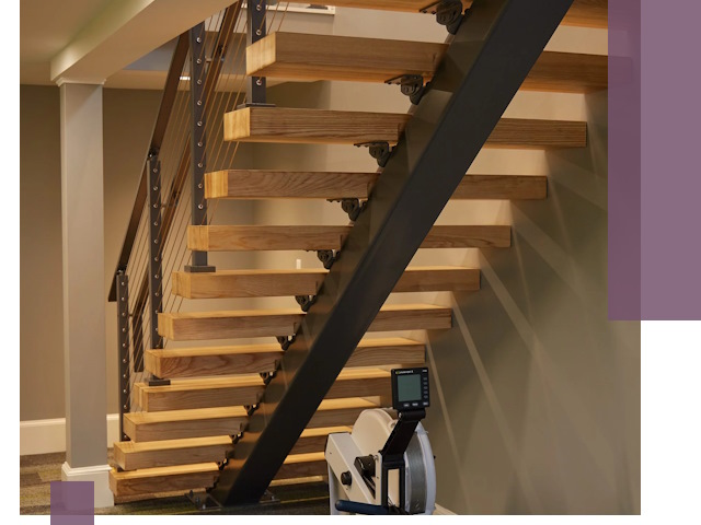 Лестницы на монокосоурах под ключ в Юрге - изготовление и монтаж