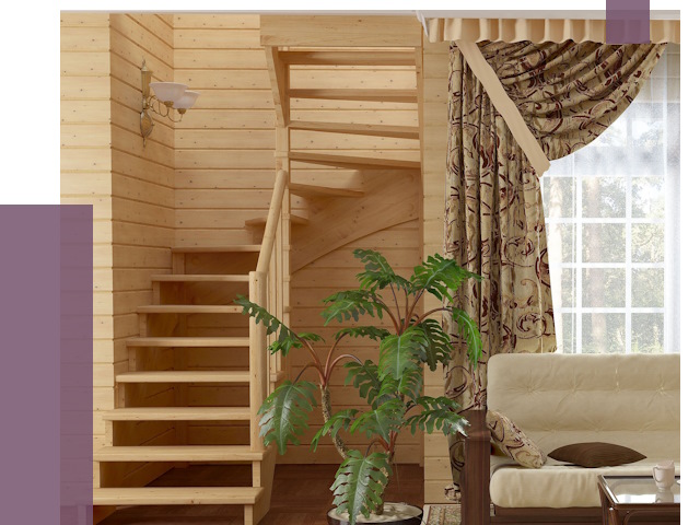 Лестницы для дачи в Юрге от 79418 руб.  | ПРОЛЁТ-Юрг