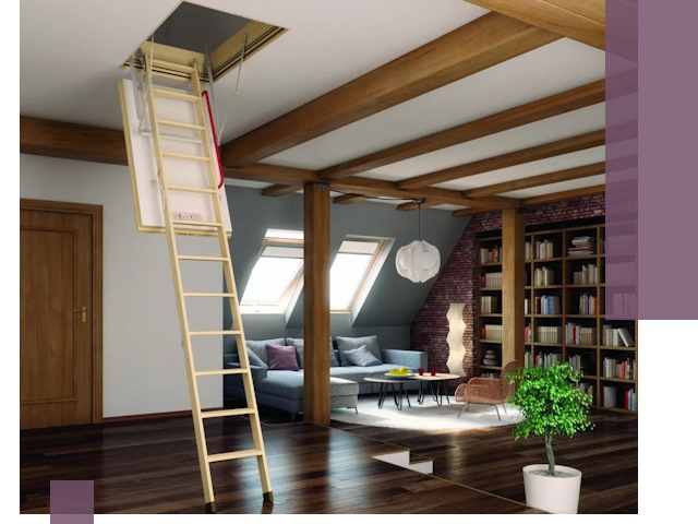 Чердачные лестницы под ключ в Юрге: изготовление и монтаж