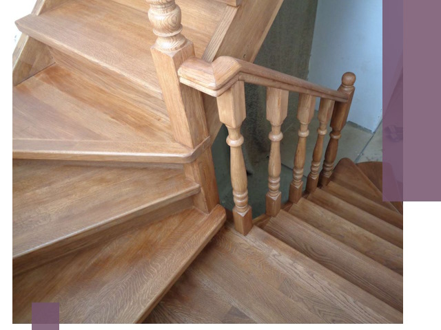 Дубовые лестницы под ключ в Юрге: изготовление и монтаж