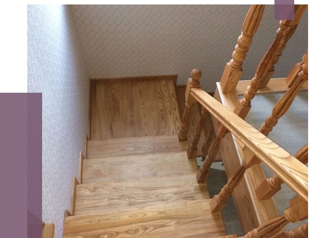 Сосновые лестницы в Юрге под ключ от 8450 руб.  | ПРОЛЁТ-Юрг