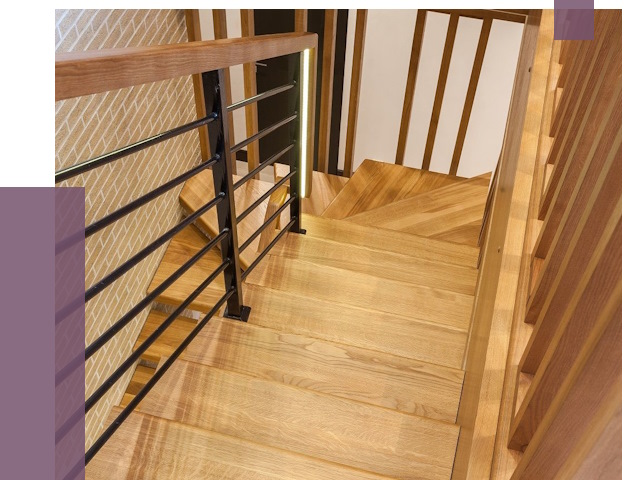 Лестницы из ясеня в Юрге под ключ от 10482 руб. 