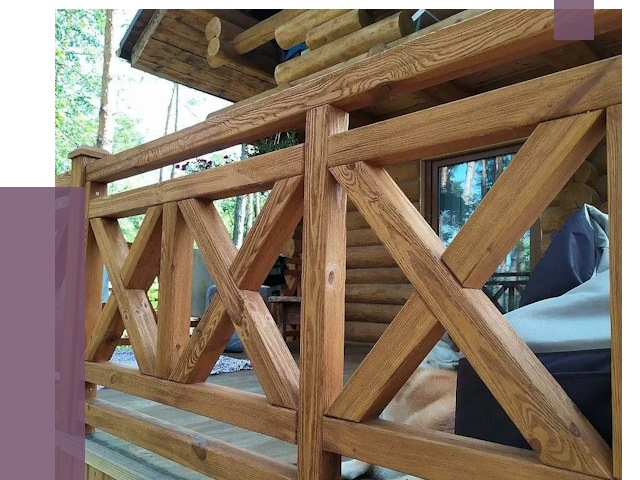 Деревянные перила под ключ в Юрге от 8022 руб. 