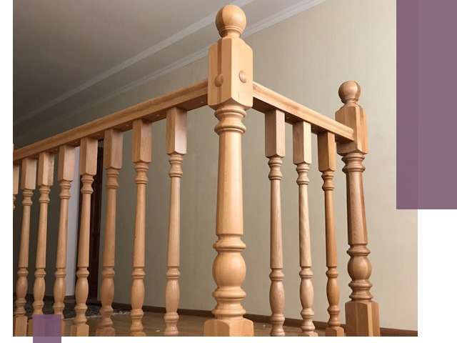 Деревянные перила на заказ в Юрге: монтаж и изготовление