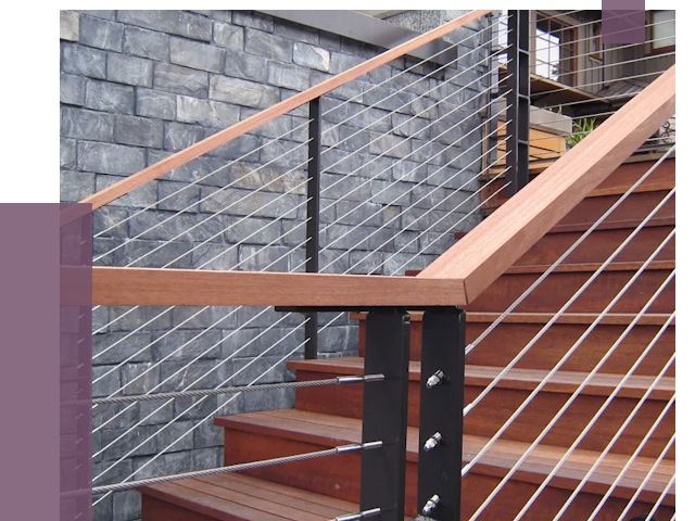 Тросовые перила под ключ в Юрге от 8129 руб. 