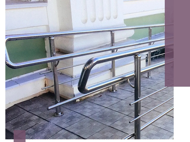Ограждения пандусов из металла и нержавейки в Юрге