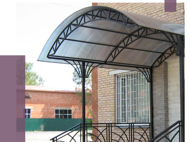 Металлические навесы и козырьки в Юрге от 13370 руб.