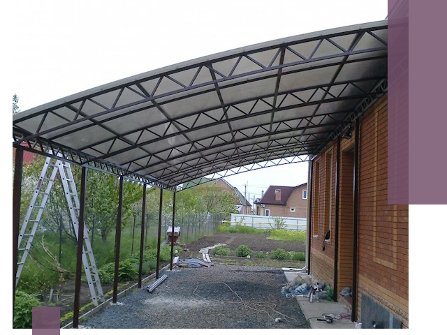 Профессиональный монтаж навесов под ключ в Юрге