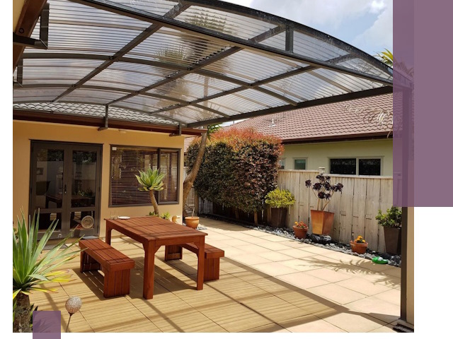 Навесы во двор под ключ в Юрге — изготовление и монтаж