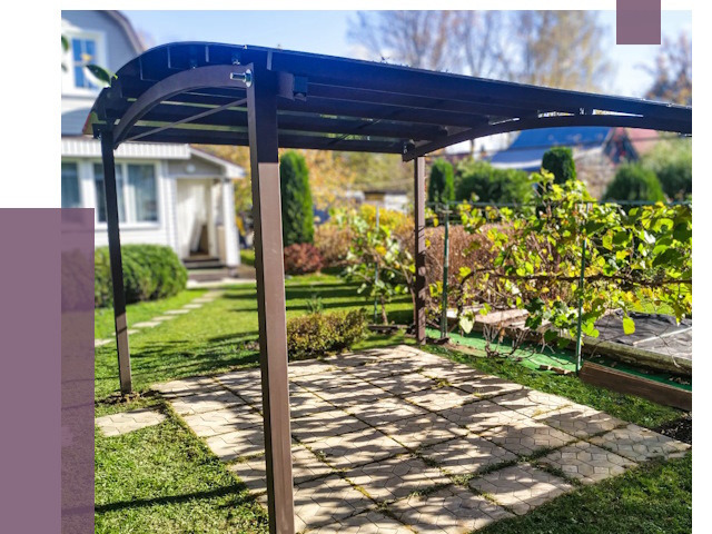 Навесы для дачи в Юрге от 13317 руб. под ключ — ПРОЛЁТ-Юрг