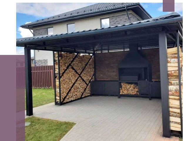 Навесы для барбекю в Юрге от 13317 руб. под ключ | ПРОЛЁТ-Юрг