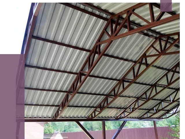 Навесы из профнастила в Юрге от 7701 руб. | ПРОЛЁТ-Юрг