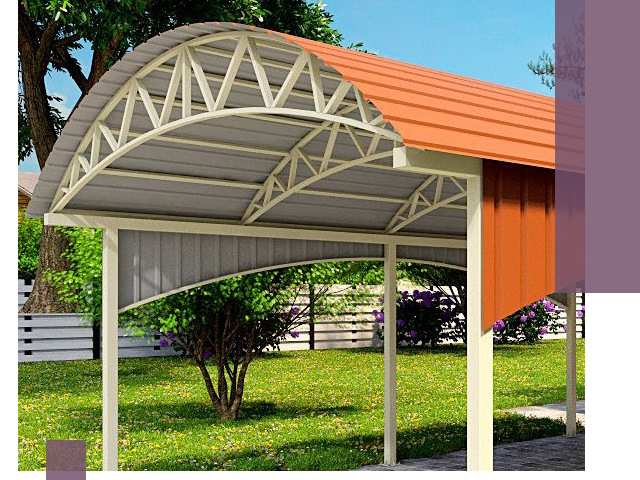 Навесы из профнастила под ключ в Юрге — установка и монтаж