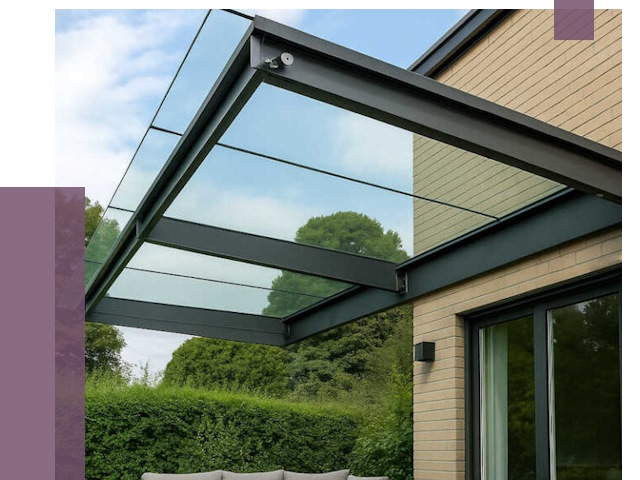 Стеклянные навесы и козырьки в Юрге от 12835 руб.