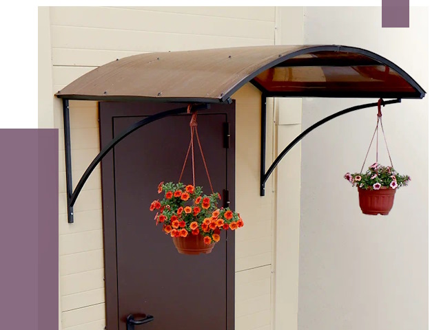 Козырьки над входом в Юрге от 15509 руб.  | ПРОЛЁТ-Юрг