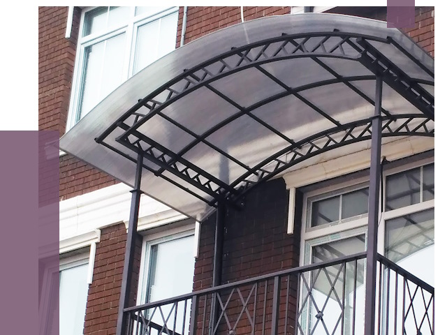 Козырьки над балконом в Юрге от 9038 руб. | ПРОЛЁТ-Юрг