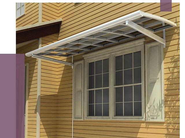 Козырьки над окнами в Юрге от 7969 руб. — монтаж, покупки | ПРОЛЁТ-Юрг