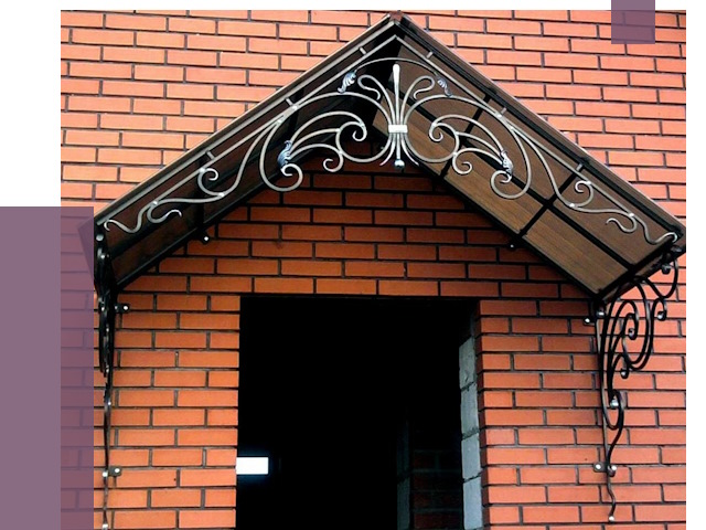 Металлические козырьки в Юрге от 11177 руб. 