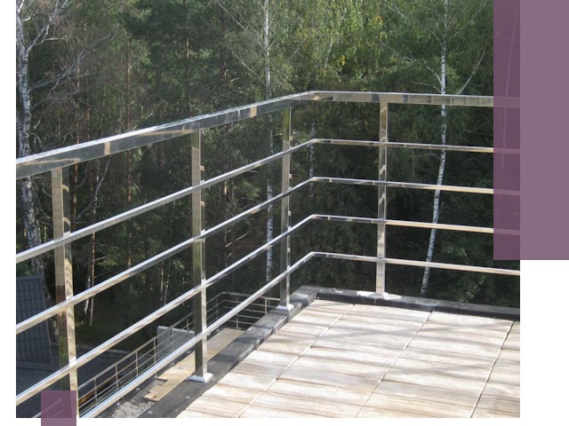 Парапеты из нержавеющей стали в Юрге — изготовление и монтаж