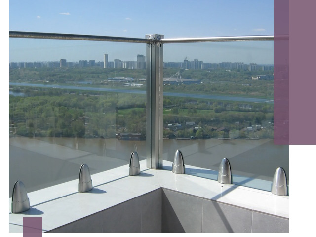 Стеклянные парапеты премиум класса в Юрге для домов и бизнесов