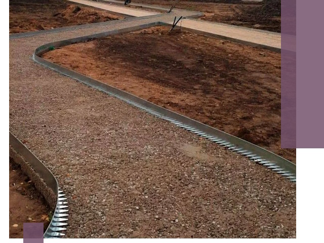 Металлические бордюры под ключ в Юрге — изготовление и монтаж