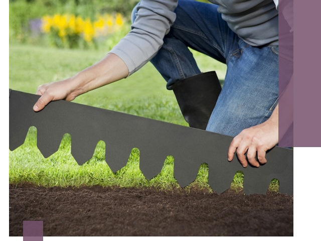 Металлические бордюры для газона в Юрге — изготовление и монтаж