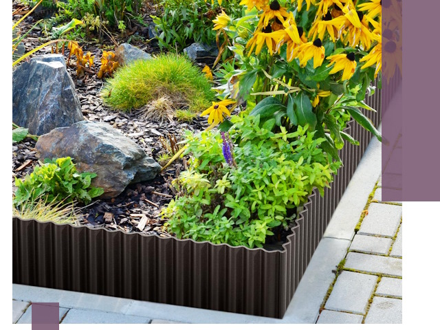 Металлические бордюры для клумб в Юрге — производство и монтаж