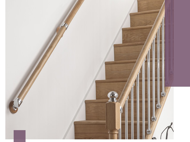 Пристенные поручни из стали и нержавейки под монтаж в Юрге